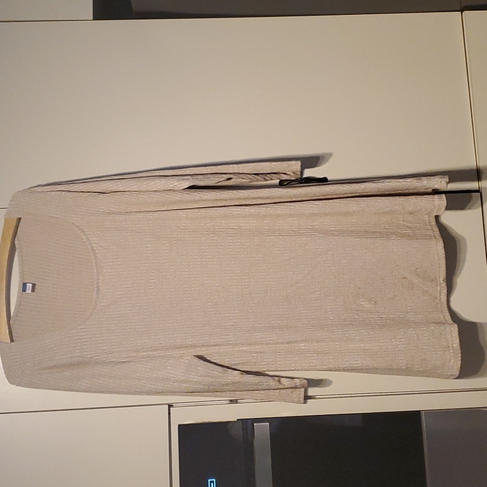 Size 2XL A-Line Long-Sleeve Dress Tan Old Navy New W/Tags Low-Cut U-Neck